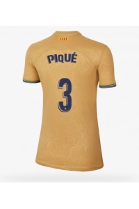 Barcelona Gerard Pique #3 Fotballdrakt Borte Klær Dame 2022-23 Korte ermer